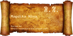 Magdika Nina névjegykártya